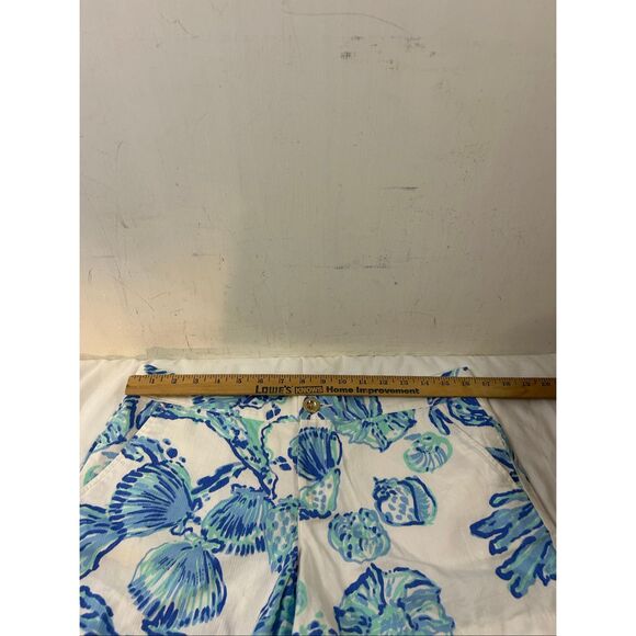 Lilly Pulitzer Shorts size 8 Scalloped Buttercup Blue Green Seashells - Picture 8 of 10